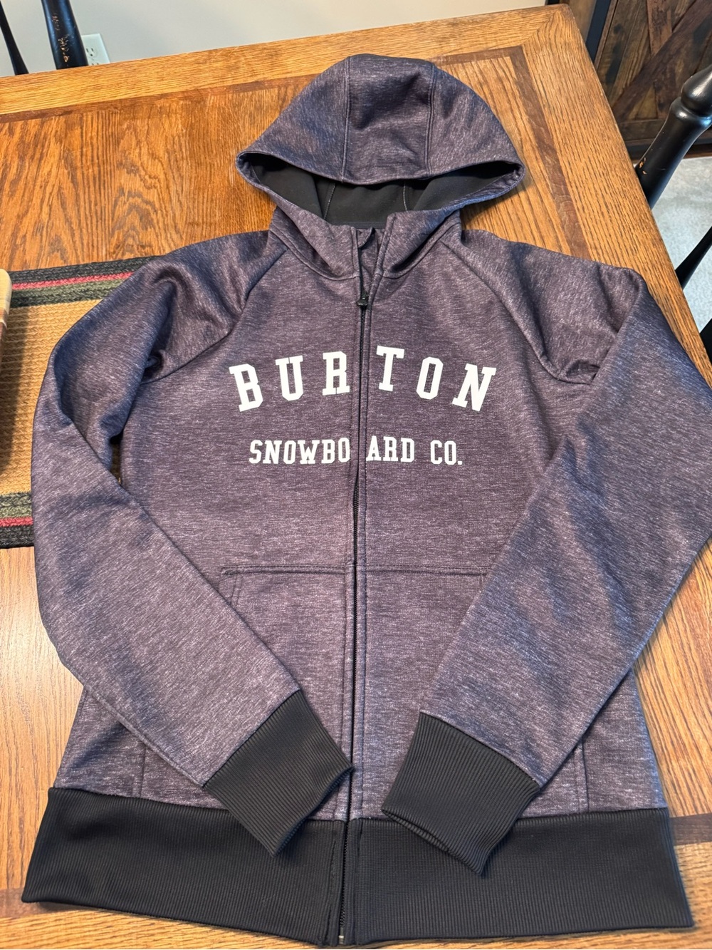 Burton Gray Full-Zip Hoodie Jacket